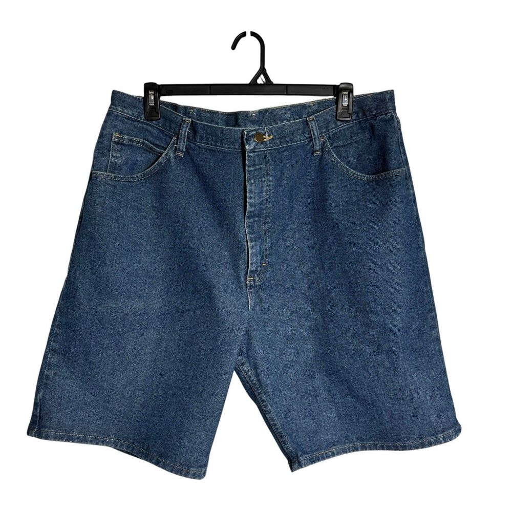 Wrangler Med Wash Relaxed Fit Denim Jorts/Shorts Y2K Skater Dadcore Gorpcore